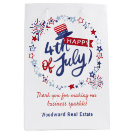 Sacola Para Presentes Média Feliz 4 de julho | Imobilizações imobiliárias