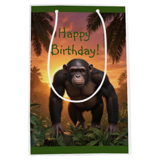 Sacola Para Presentes Média Feliz aniversário (Frente)