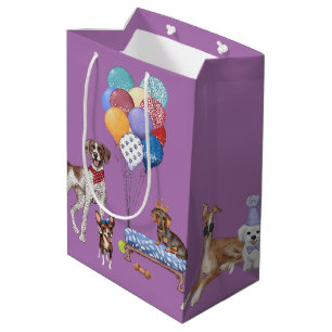 Sacola Para Presentes Média Feliz Aniversário das Rações Caninas