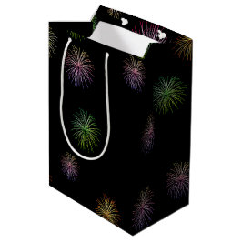 Sacola Para Presentes Média Feliz aniversário de 15 anos fogos de artifício em