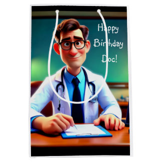 Sacola Para Presentes Média Feliz aniversário Doc