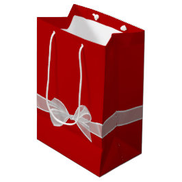 Sacola Para Presentes Média Feliz Arco de Reforma em Vermelho