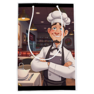 Sacola Para Presentes Média Feliz Chef