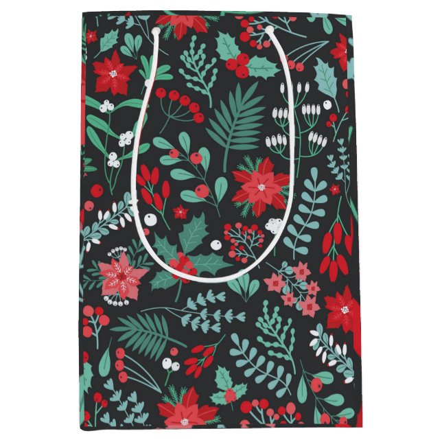 Sacola Para Presentes Média Feliz de aniversário e Feliz Natal (Frente)