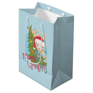 Sacola Para Presentes Média Feliz de Natal Clarkmas