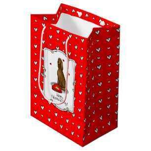 Sacola Para Presentes Média Feliz dia de os namorados Be Mine Irish Setter (ve