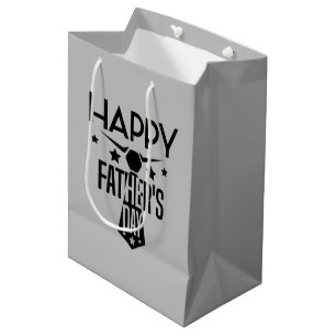 Sacola Para Presentes Média Feliz Dia de os pais de arte em palavra