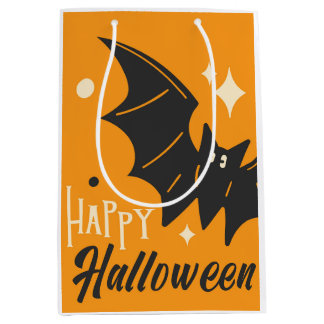 Sacola Para Presentes Média Feliz Halloween Bat Gift Bag