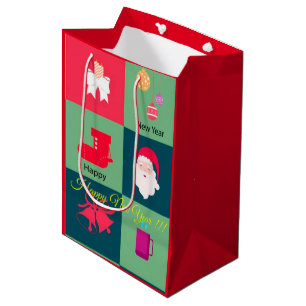 Sacola Para Presentes Média Feliz Natal