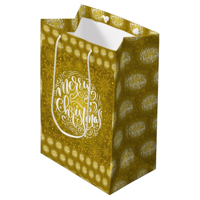 Sacola Para Presentes Média Feliz Natal (Frente inclinada)