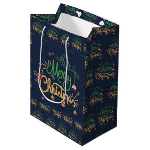 Sacola Para Presentes Média Feliz Natal