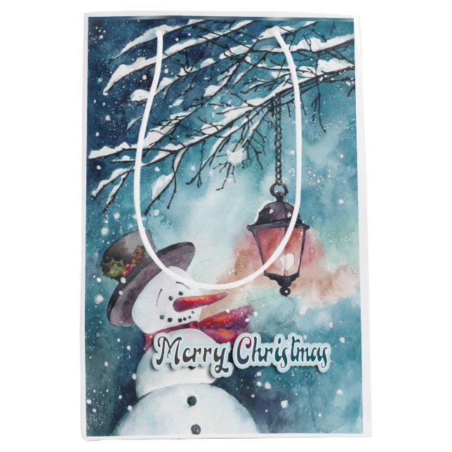 Sacola Para Presentes Média Feliz Natal (Frente)