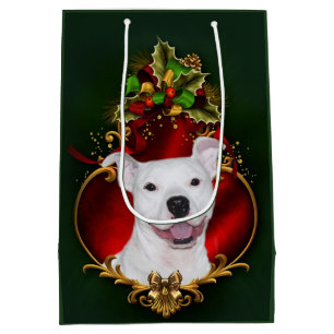 Sacola Para Presentes Média Feliz Natal branco