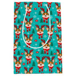 Sacola Para Presentes Média Feliz Natal Cachorro Dogt Bag