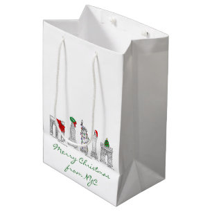 Sacola Para Presentes Média Feliz Natal do Feriado de Nova Iorque da NYC