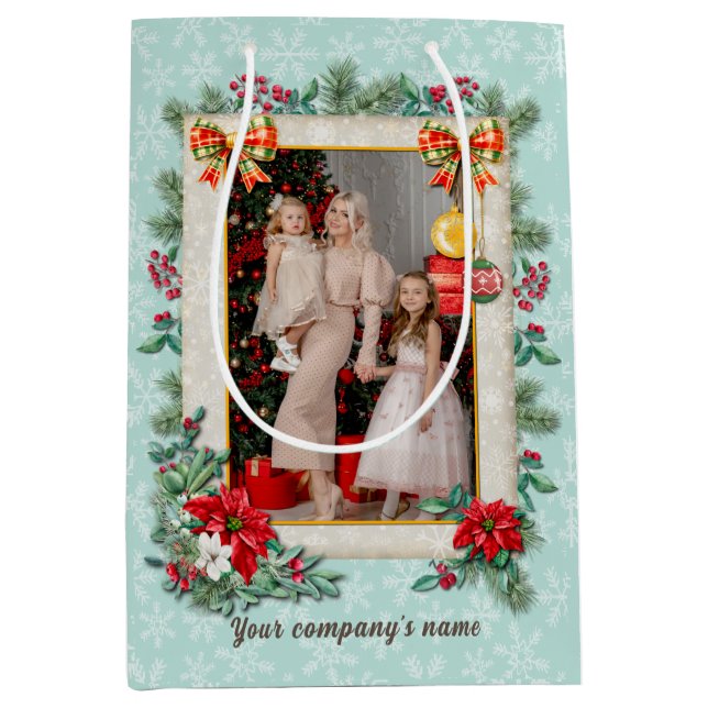 Sacola Para Presentes Média Feliz Natal e Ano Novo Pelo Amor (Frente)