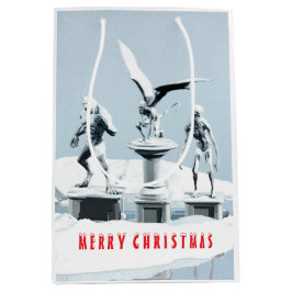 Sacola Para Presentes Média Feliz Natal. Esculturas de gelo monstruosas