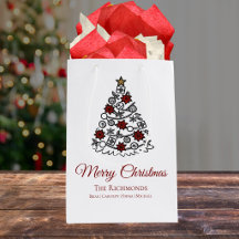 Feliz Natal Nome da Família com Árvore 