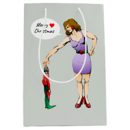 Sacola Para Presentes Média Feliz Natal Pequeno Elf