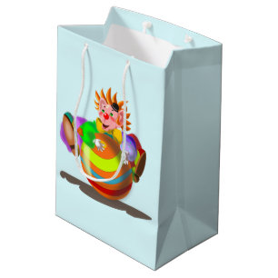 Sacola Para Presentes Média Feliz Palhaço - Sorria - Engraçado
