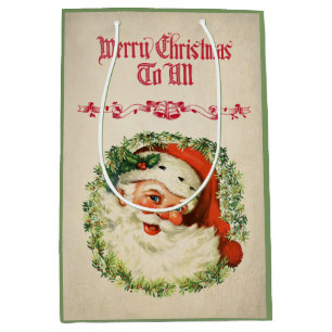 Sacola Para Presentes Média Feliz Papai Noel Feliz Natal para Todos!