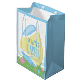 Sacola Para Presentes Média Felz pascoa com barra média de presentes