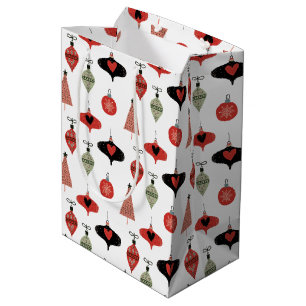Sacola Para Presentes Média Feriado de Natal Moderno do meio século