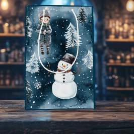 Sacola Para Presentes Média Feriado de Potência do Assistente Mágico