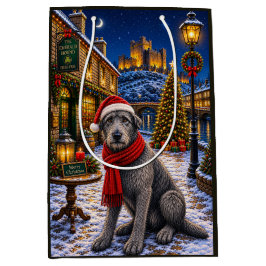 Sacola Para Presentes Média Feriado do Irish Wolfhound 