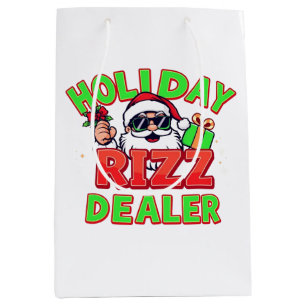 Sacola Para Presentes Média Feriado Rizz Dealer meme da geração alpha Natal