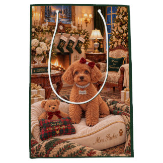 Sacola Para Presentes Média Férias da Penelope, cachorrinho da Sra. Parker