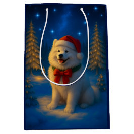 Sacola Para Presentes Média Férias do Samoyed