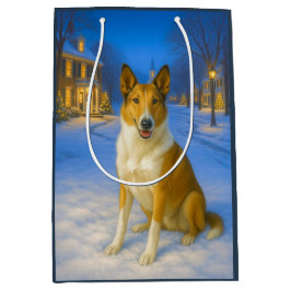 Sacola Para Presentes Média Férias do Smooth Collie
