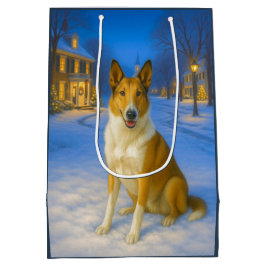 Sacola Para Presentes Média Férias do Smooth Collie