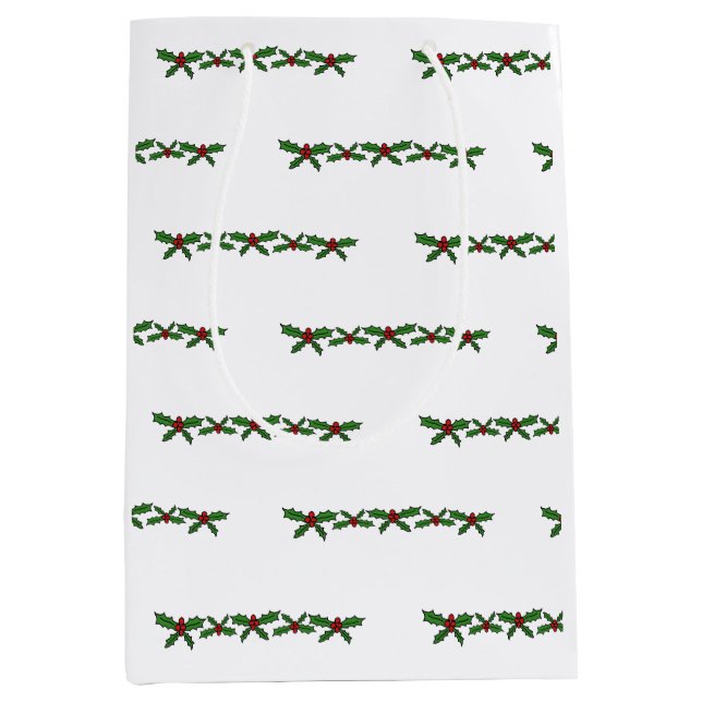 Sacola Para Presentes Média Férias Holly (Frente)