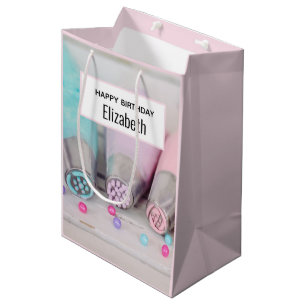 Sacola Para Presentes Média Ferramentas de decoração de bolo colorido pastel A