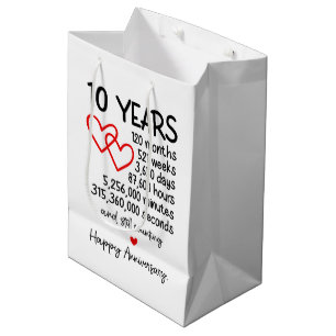 Sacola Para Presentes Média Festa de 10 Anos