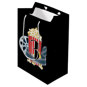 Sacola Para Presentes Média Festa de aniversário de filmes unisex 3º
