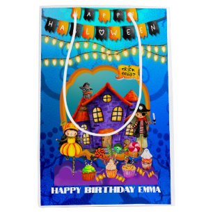 Sacola Para Presentes Média Festa de celebração de Halloween feliz para crianç