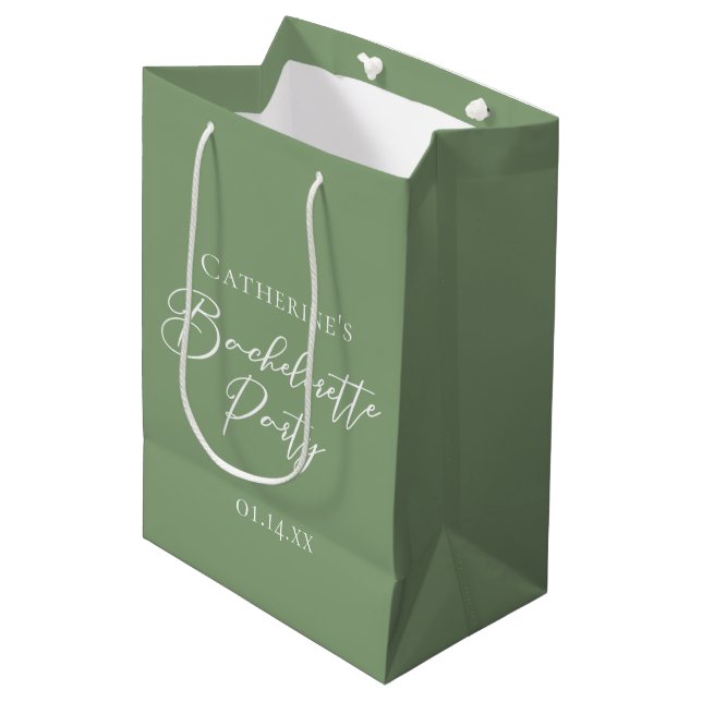 Sacola Para Presentes Média Festa de Despedida de Solteira Personalizada Chic  (Frente inclinada)
