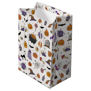 Sacola Para Presentes Média Festa de Halloween