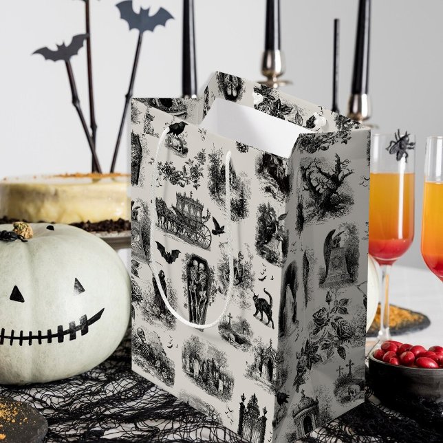 Sacola Para Presentes Média Festa de Halloween (Criador carregado)