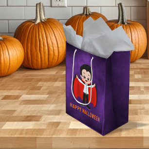 Sacola Para Presentes Média Festa de Halloween para Crianças Vampiro