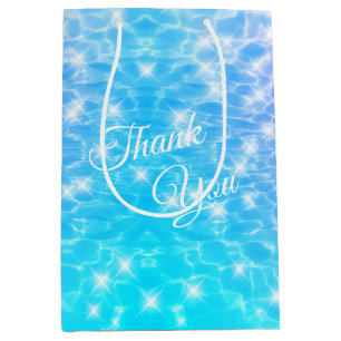 Sacola Para Presentes Média Festa de Piscina das ondulações de água Festa de p