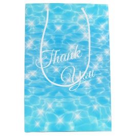 Sacola Para Presentes Média Festa de Piscina das ondulações de água Festa de p