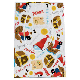 Sacola Para Presentes Média Festa do Partido Treasure Island Pirate Medium Gif