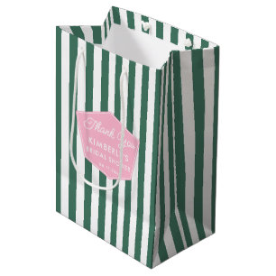 Sacola Para Presentes Média Festa Retro dos Anos 1950 Rosa e Verde de Beverly 