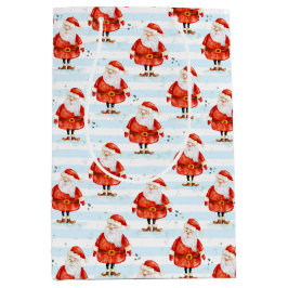 Sacola Para Presentes Média Festivo Cute Santa Claus