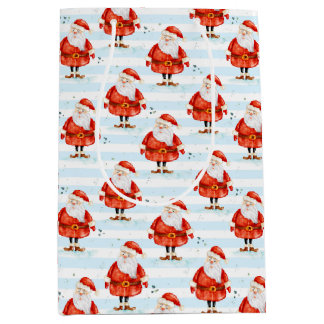 Sacola Para Presentes Média Festivo Cute Santa Claus