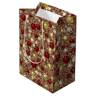 Sacola Para Presentes Média Festivo Patilho de Natal